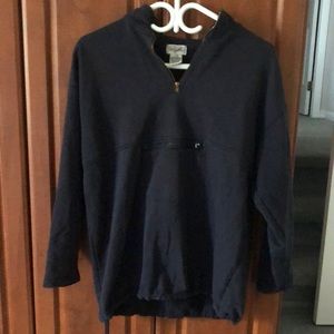 Vintage half zip crewneck with adjustable waist